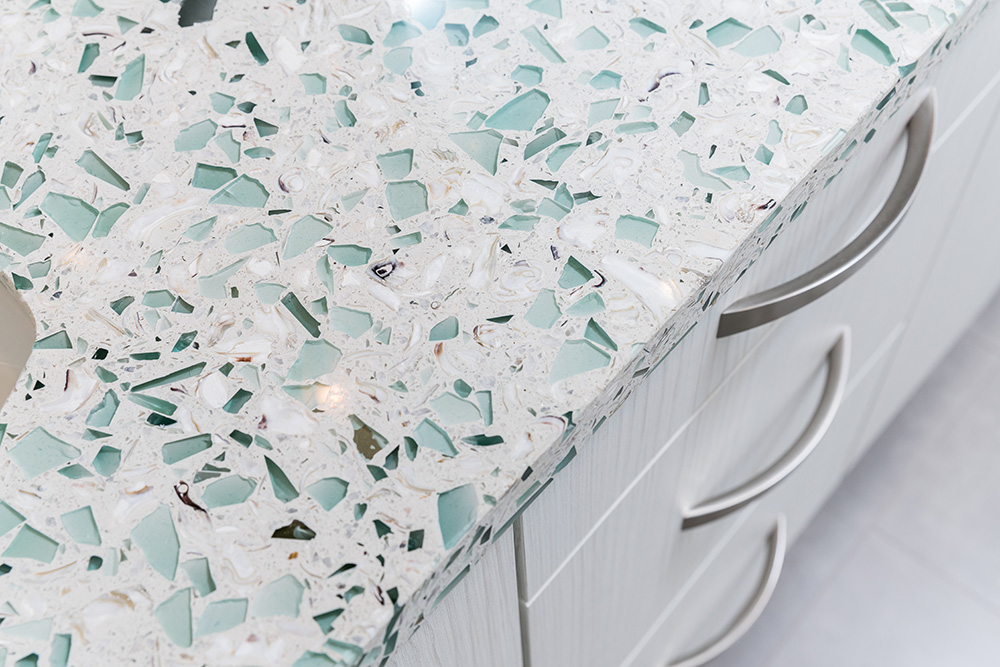 Vetrazzo recycled glass countertop